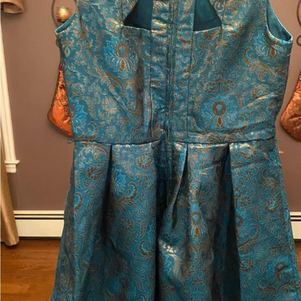 Beautiful Emerald Green & Gold Dress